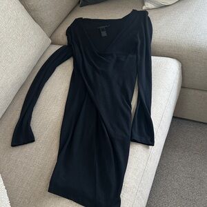 Donna Karan Black Long Sleeve Dress
